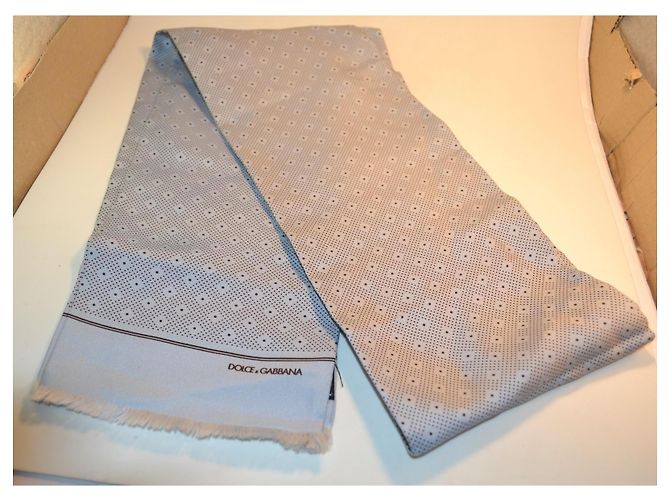 Bufanda de seda Dolce & Gabbana estampada Castaño Gris - vista 2