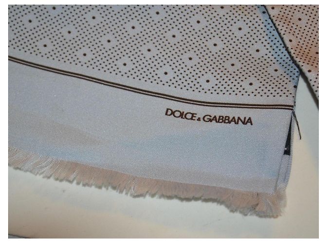 Bufanda de seda Dolce & Gabbana estampada Castaño Gris - vista 3
