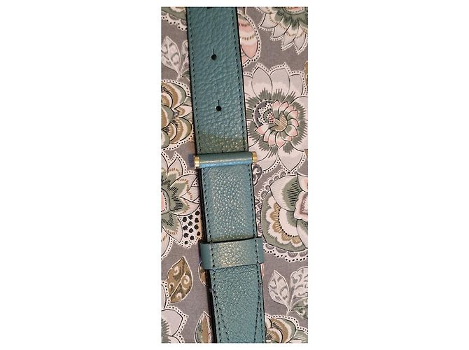 Lancel Le Huit borsa a secchiello in pelle blu - vista 6