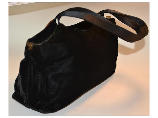 Borsa Etro in velluto Marrone Nero - vista 5
