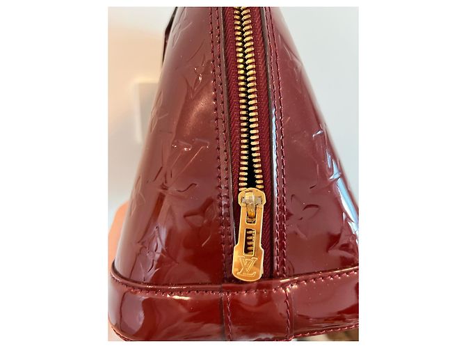Louis Vuitton Borsa Alma Vernis Bordeaux Bordò - vista 4