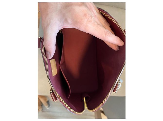 Louis Vuitton Borsa Alma Vernis Bordeaux Bordò - vista 6