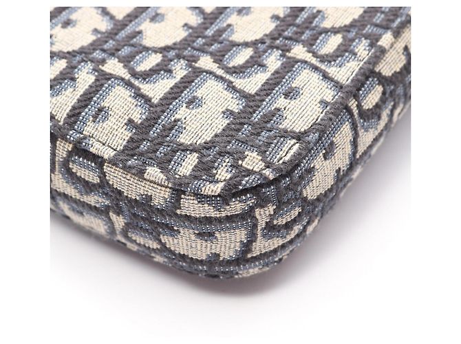 Pochette verticale Dior Saddle de Christian Dior Noir Beige Bleu Marine - vue 5