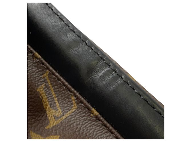 Zaino Louis Vuitton Monogram Macassar Josh M41530 Nero Bordò Monogramma - vista 9