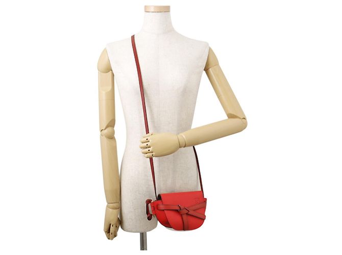 Loewe Dual Gate Mini Schultertasche Rot - Ansicht 4