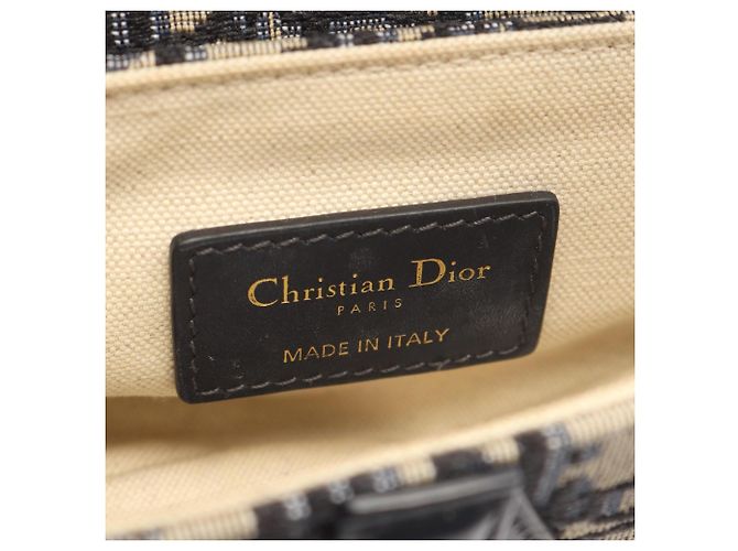 Mini borsa Saddle Christian Dior Beige Blu navy - vista 4