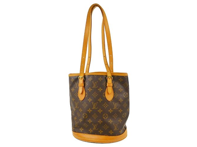 Borsa Bucket Louis Vuitton Monogram Canvas PM Marrone - vista 2