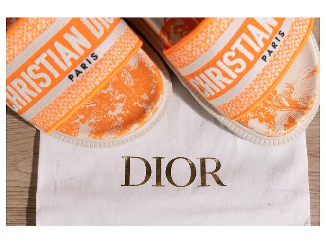 Christian Dior Sandali J'Adior Bianco Arancione - vista 3