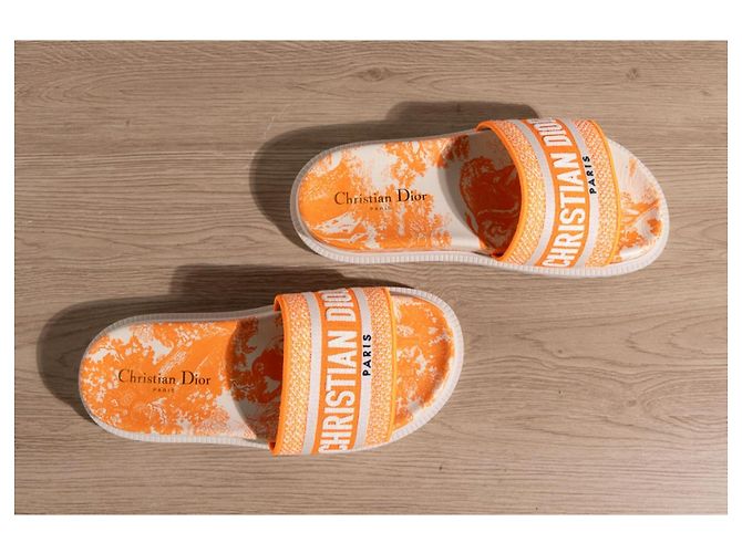 Christian Dior Sandali J'Adior Bianco Arancione - vista 6