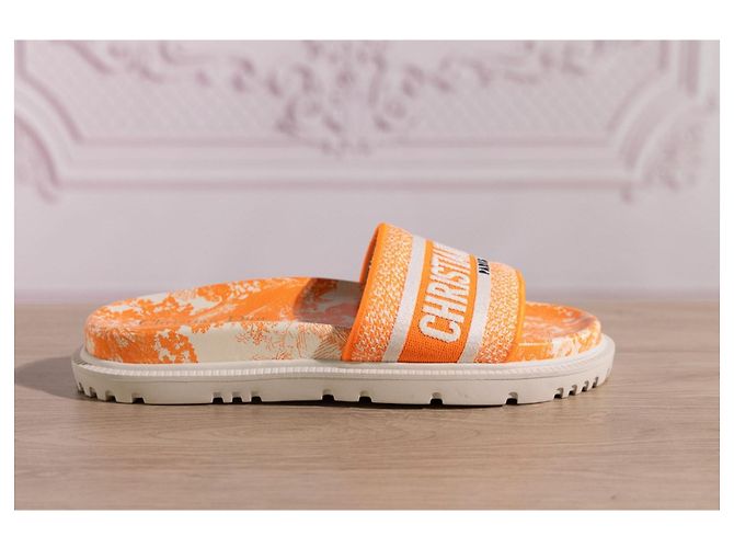 Christian Dior Sandali J'Adior Bianco Arancione - vista 7