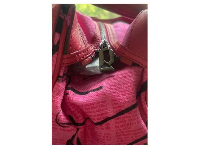 Galliano Borsa Tote Stampa Giornale Rosa - vista 3