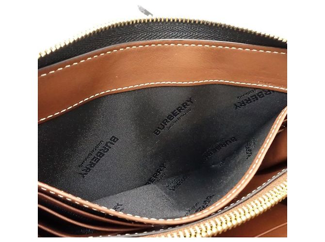 Cartera larga para mujer Burberry Negro Blanco - vista 11