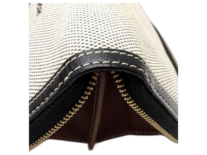 Cartera larga para mujer Burberry Negro Blanco - vista 7