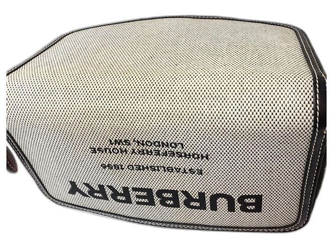 Cartera larga para mujer Burberry Negro Blanco - vista 8