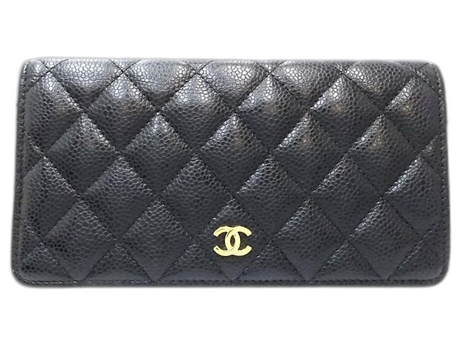 Timeless Cartera larga de piel de becerro granulada negra Chanel Negro - vista 2