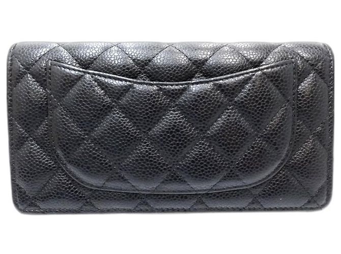 Timeless Cartera larga de piel de becerro granulada negra Chanel Negro - vista 4