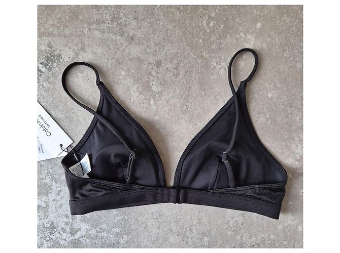 Calvin Klein Top de Bikini Triangle Negro - vista 4