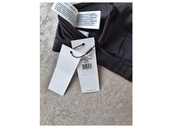 Calvin Klein Top de Bikini Triangle Negro - vista 6