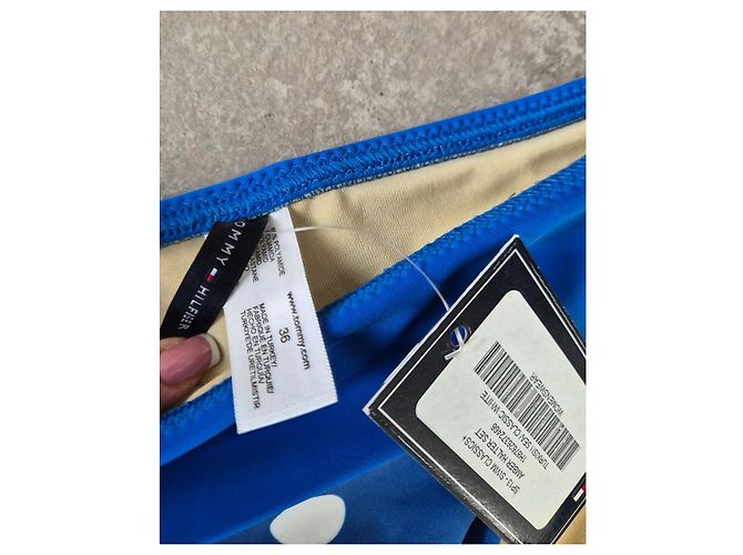 Tommy Hilfiger Bikini-Unterteil mit Punkten - Blau Weiß - Ansicht 5