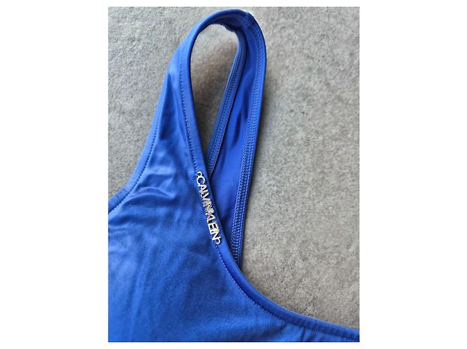 Calvin Klein Top de Biquíni Azul com Logo - Ansicht 2