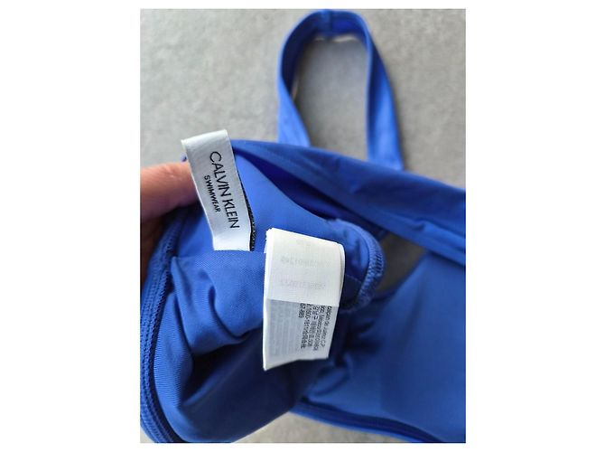 Calvin Klein Top de Biquíni Azul com Logo - Ansicht 5