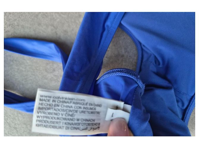 Calvin Klein Top de Biquíni Azul com Logo - Ansicht 6