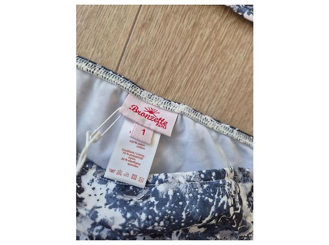 Autre Marque Conjunto de Bikini Bronzette Paris Estampado Abstracto Blanco Gris Azul oscuro - vista 2