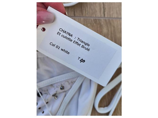 Autre Marque Conjunto Bikini Triángulo Valentina CHAYNA Blanco - vista 8