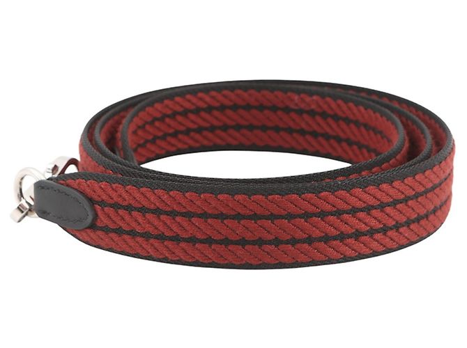 Hermès Tracolla Hermes Bandoulière Nero Rosso - vista 2