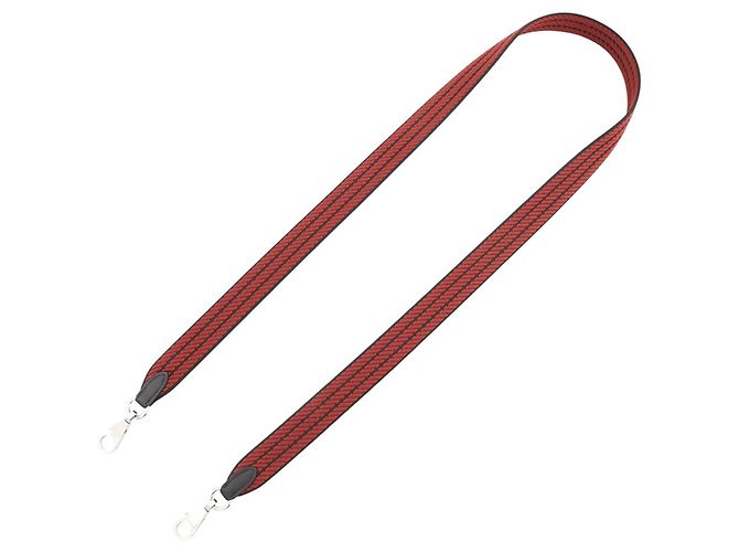 Hermès Tracolla Hermes Bandoulière Nero Rosso - vista 4