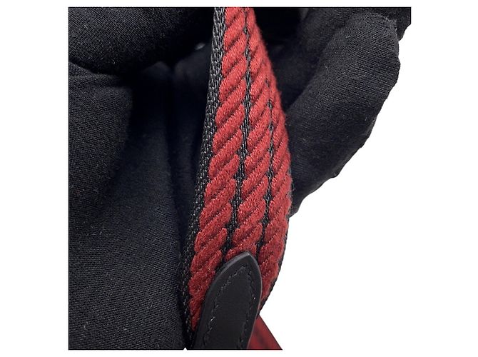 Hermès Tracolla Hermes Bandoulière Nero Rosso - vista 5