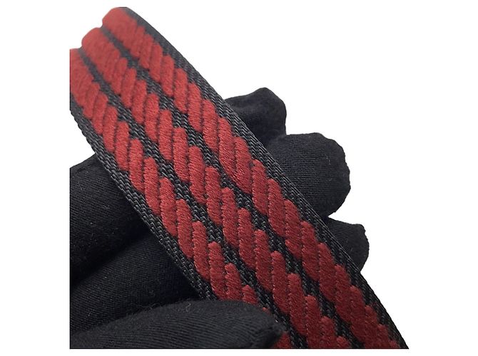 Hermès Tracolla Hermes Bandoulière Nero Rosso - vista 7