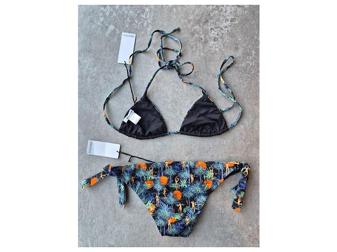 Conjunto de Bikini Albertine Estampado Tropical Negro Multicolor - vista 7