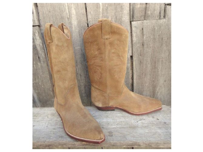 Autre Marque Botas vaqueras de ante marrón eValverde Del Carmino Castaño - vista 3
