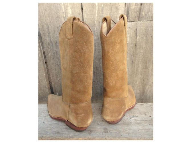 Autre Marque Botas vaqueras de ante marrón eValverde Del Carmino Castaño - vista 5