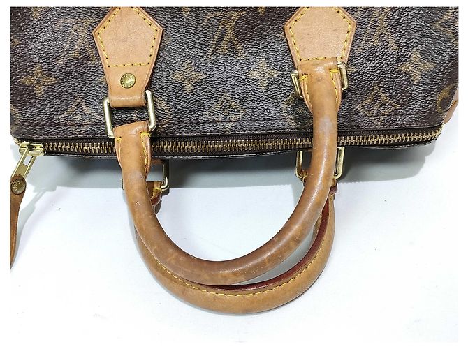 Borsa Louis Vuitton Speedy Monogram Canvas 25 Marrone - vista 3