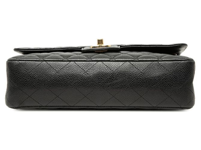 Bolsa de Ombro Chanel Coco Mark Matelassé 25 Double Flap Chain Preto - vista 3