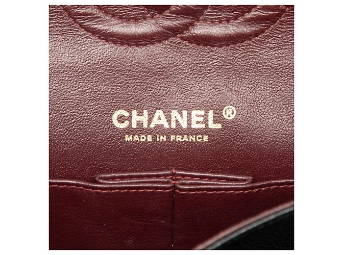 Bolsa de Ombro Chanel Coco Mark Matelassé 25 Double Flap Chain Preto - vista 5