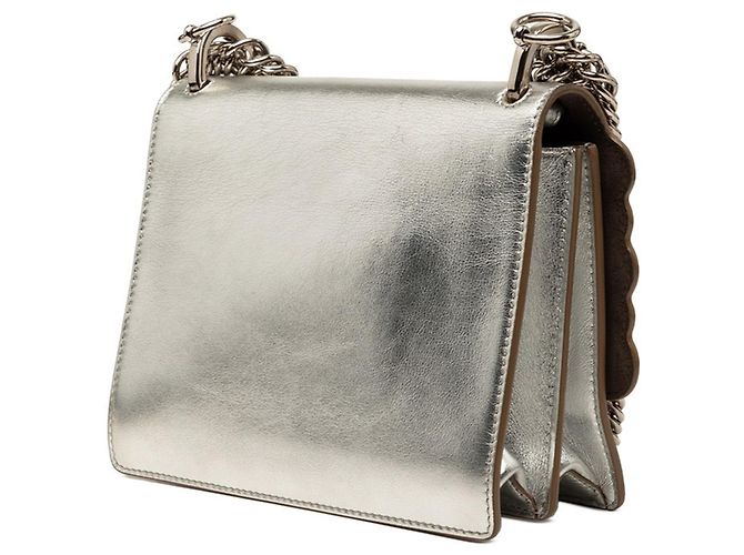 Borsa a Spalla Fendi Mini Kanai Chain Argento - vista 2