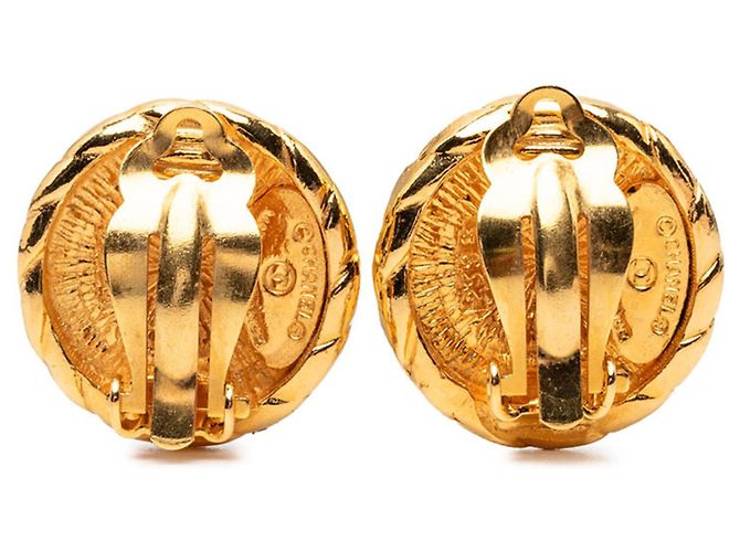 Timeless Orecchini a clip Chanel Coco Mark Vintage D'oro - vista 2