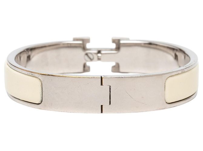 Hermès Pulsera Click H PM Hermes Plata Crudo - vista 3