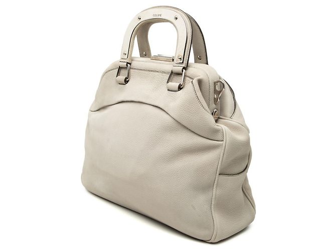 Céline Borsa a mano e borsa a tracolla in pelle beige Celine - vista 2