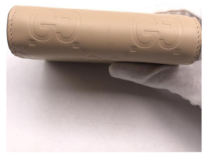 Gucci GG Emblem Double G Geldbörse Medium Beige - Ansicht 10