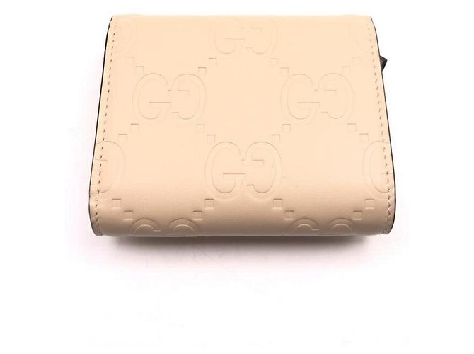 Gucci GG Emblem Double G Geldbörse Medium Beige - Ansicht 2