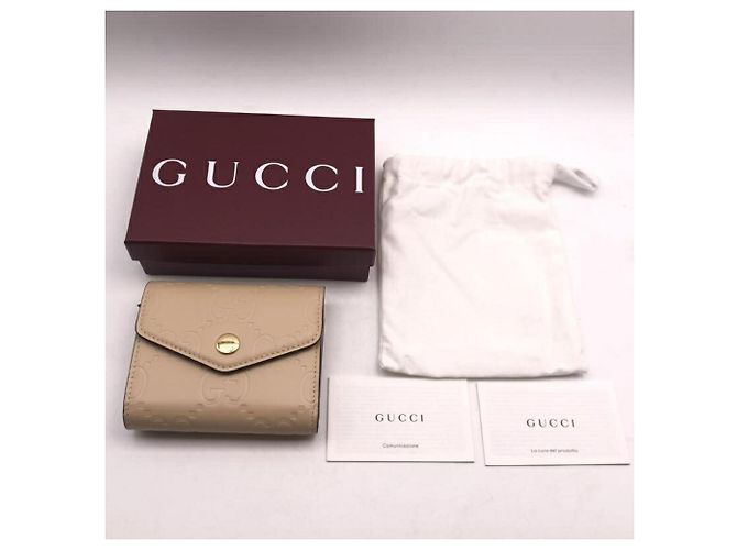 Gucci GG Emblem Double G Geldbörse Medium Beige - Ansicht 8