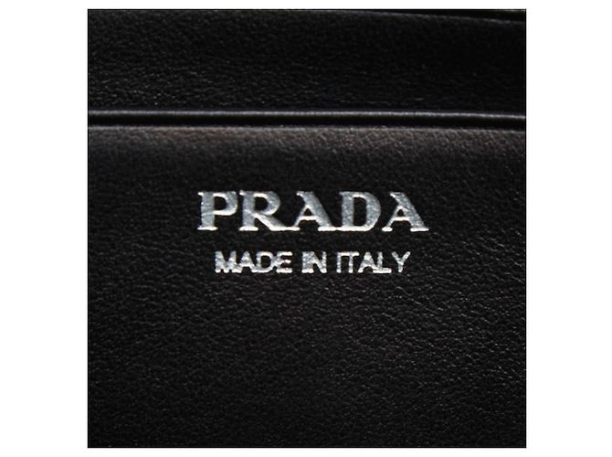 Borsa a tracolla con catena e placca con logo Triangle di Prada Nero - vista 11