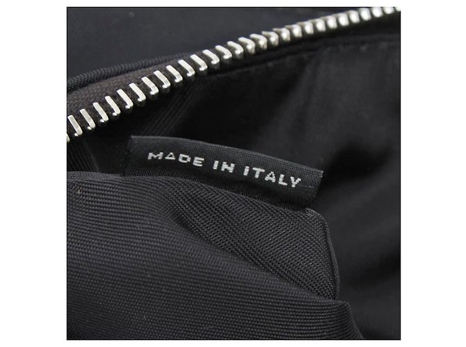 Borsa a tracolla con catena e placca con logo Triangle di Prada Nero - vista 13