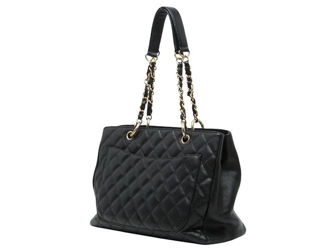Timeless Borsa Tote Chanel Matelassé Coco Mark GST Chain Nero - vista 2