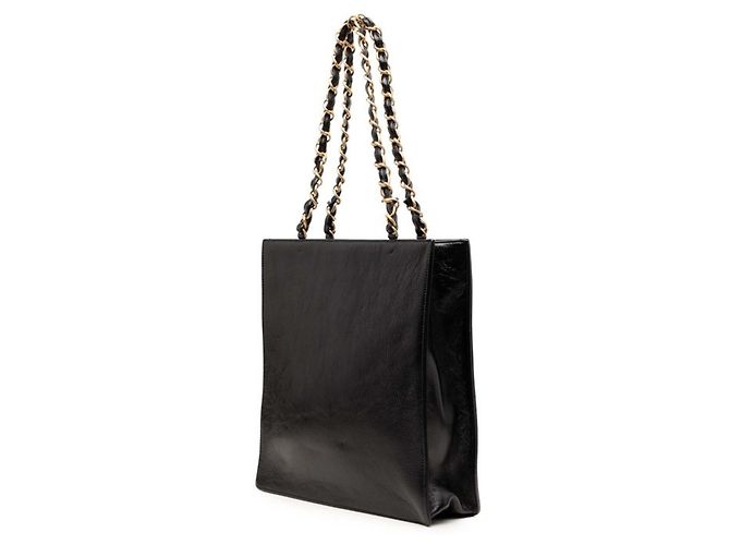 Borsa Tote Chanel Coco Mark Chain Nero - vista 2