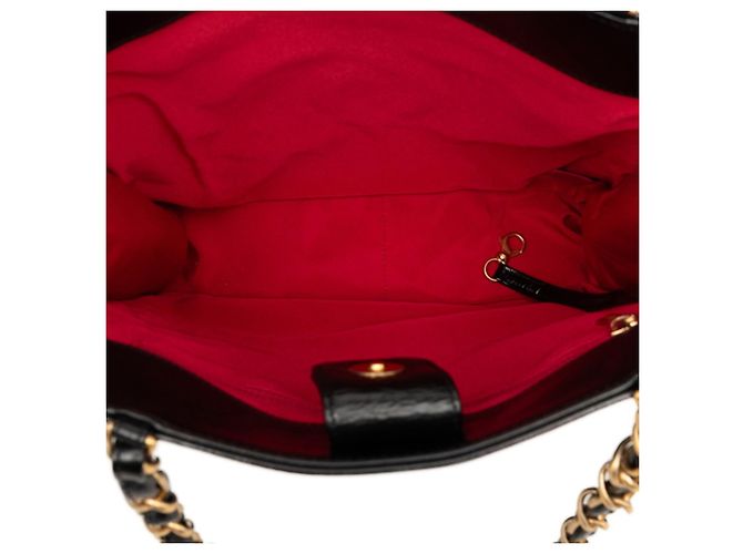 Borsa Tote Chanel Coco Mark Chain Nero - vista 4